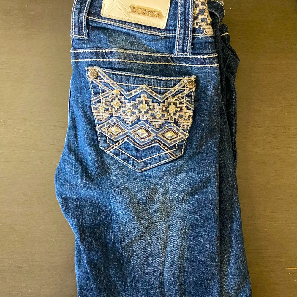Juniors Keya USA Bling Jeans